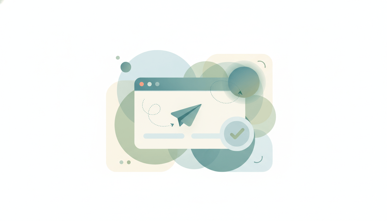An open inbox panel with a paper-plane message flowing to a soft assistant icon and a completed task returning, illustrating an AI assistant you reach by email