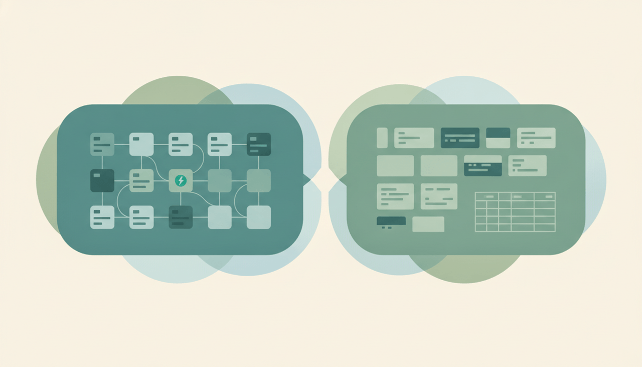 An Airtable icon and a Notion icon side by side, representing a comparison between the two productivity tools