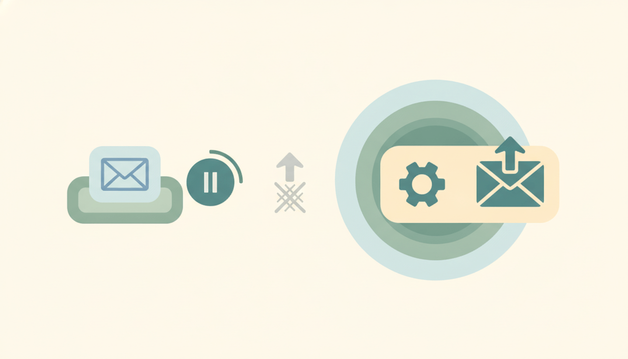 An unsent email draft created by Claude next to an autonomous email agent that actually sends