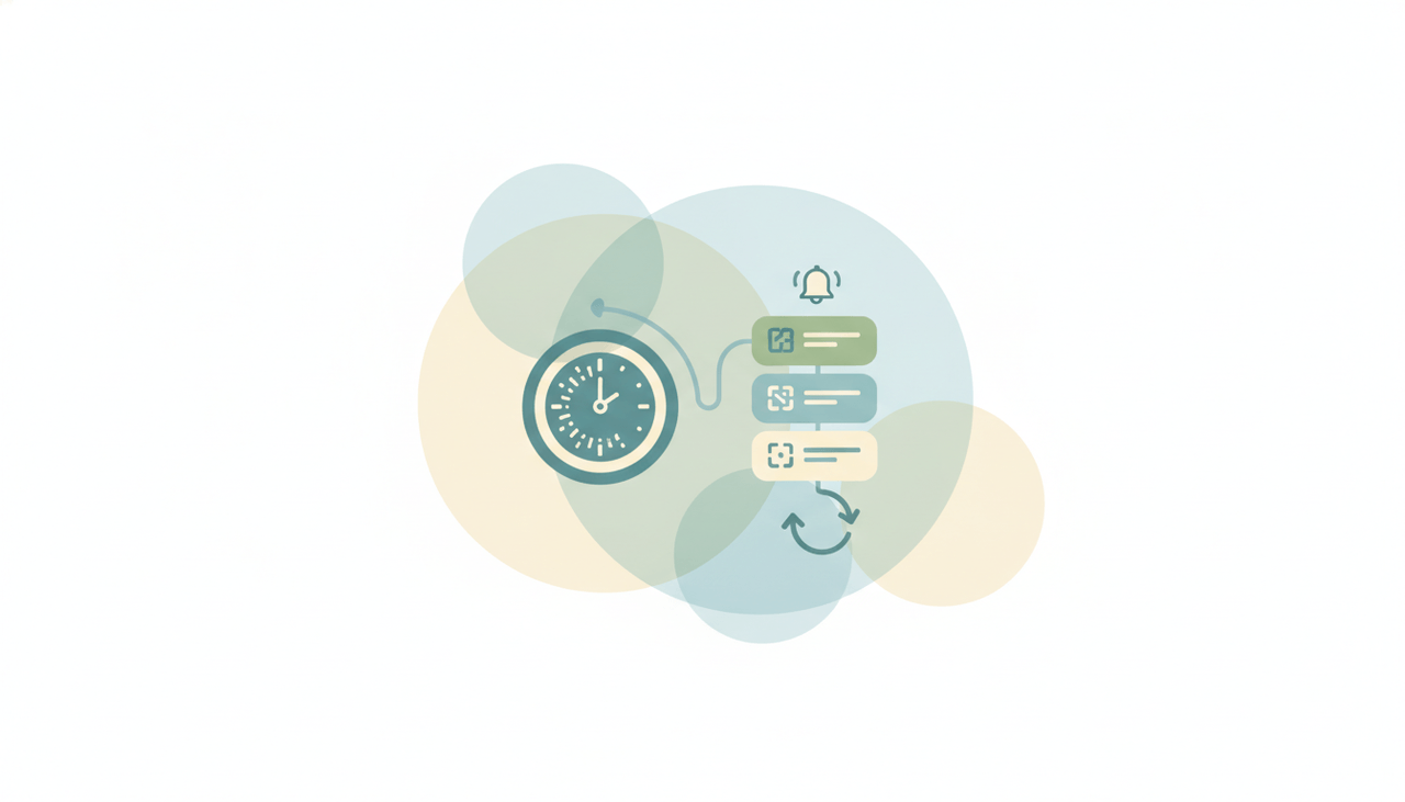 ChatGPT scheduled tasks sidebar showing recurring prompts and reminders on a clock