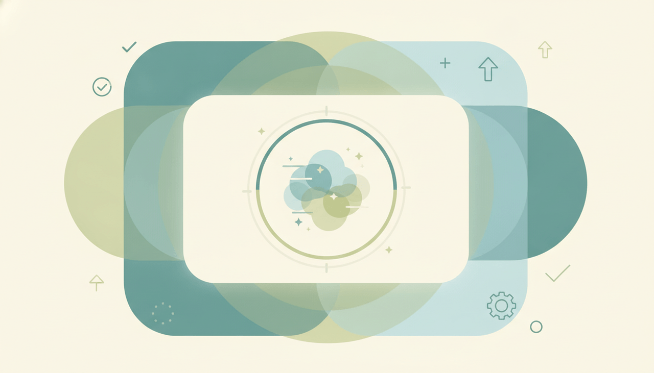 A slide with a looping animated graphic and soft motion lines around it