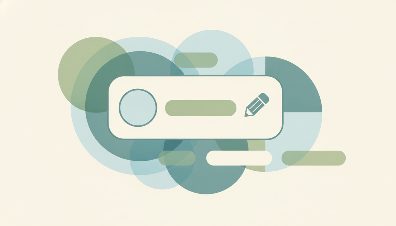 Illustration of an Outlook email header showing a sender name being edited above an inbox