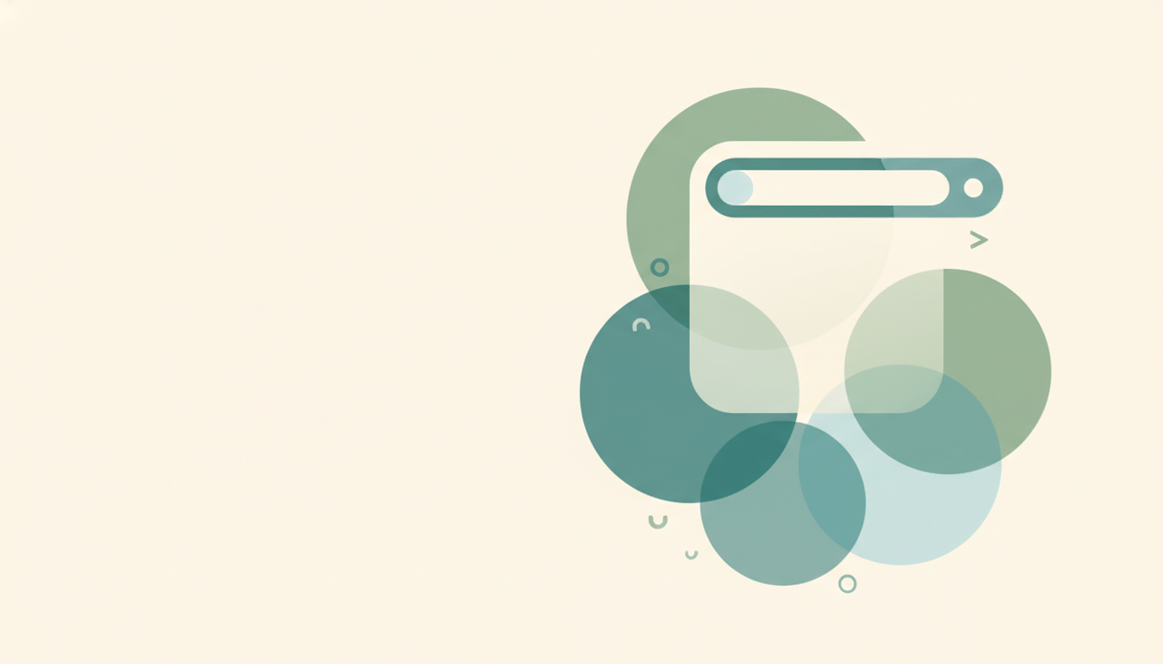 A profile card with a soft address bar tidying into a short, clean handle