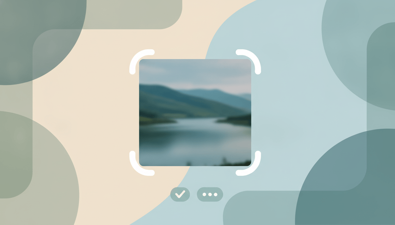 A photo with crop handles at the corners trimming away the outer edges