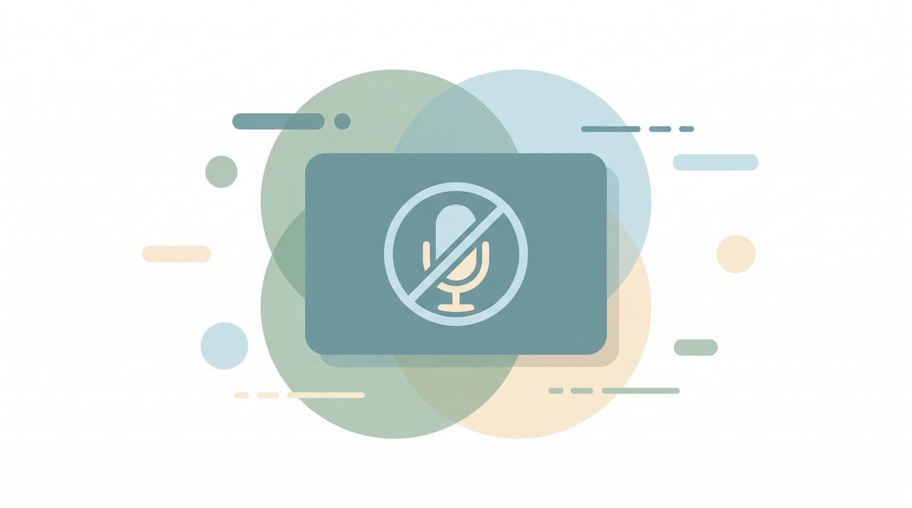 A microphone icon with a slash on a meeting tile, representing muting in Microsoft Teams