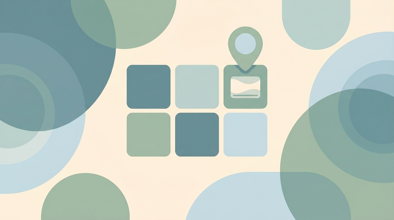 A pin icon fixing one video tile among a grid of meeting tiles, representing pinning someone in Microsoft Teams