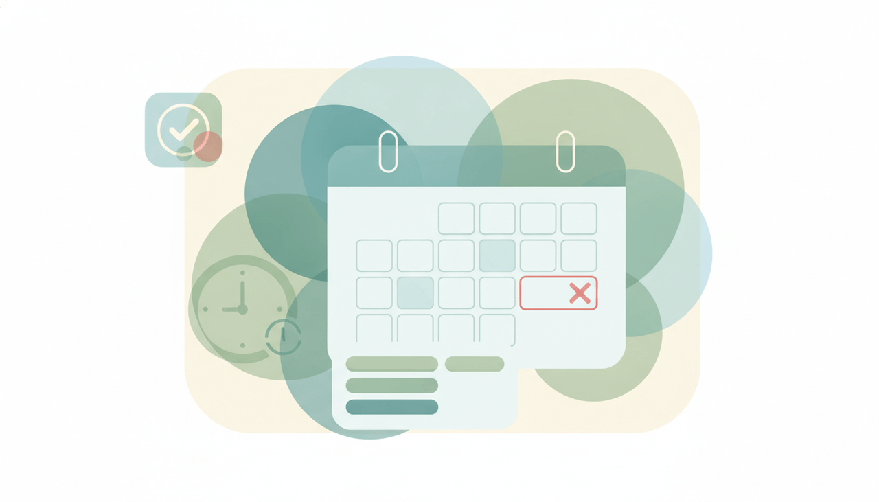 Illustration of an Outlook calendar showing a faded declined meeting block kept visible among active events