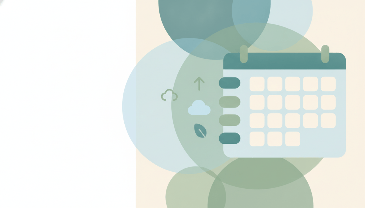 A month calendar grid with small week numbers shown down the left edge