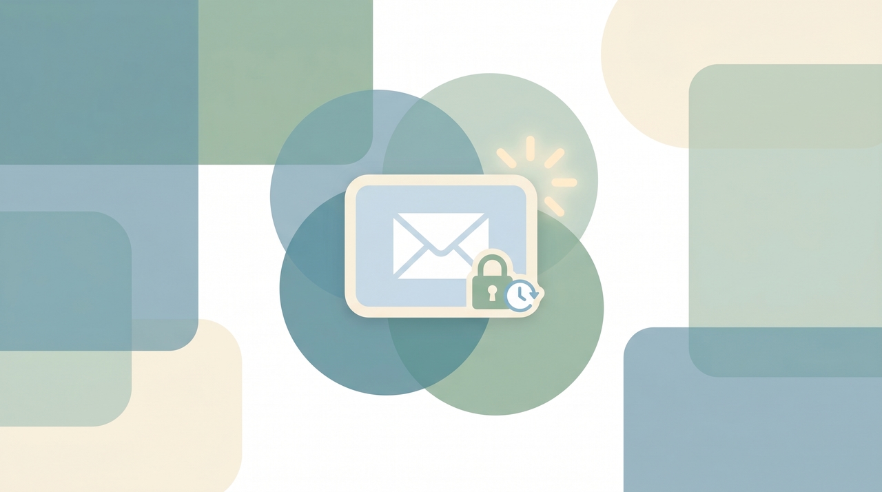 Gmail compose window with a padlock icon, expiration timer, and shield showing confidential mode protecting a private message