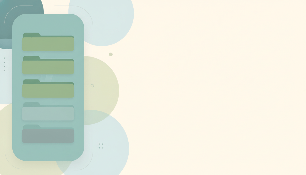 Abstract layered checklist panels with some sections greyed out, on a soft gradient background