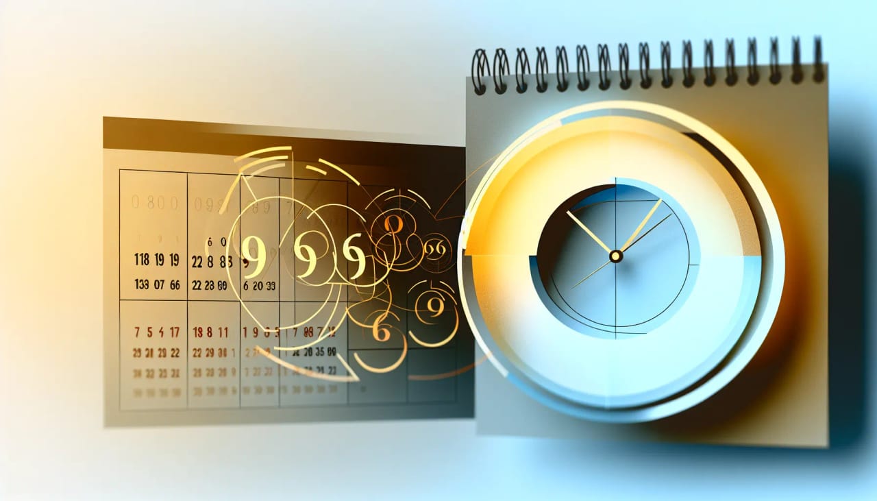 Overloaded weekly calendar with red blocks from 9am to 9pm contrasted against a balanced alternative work schedule