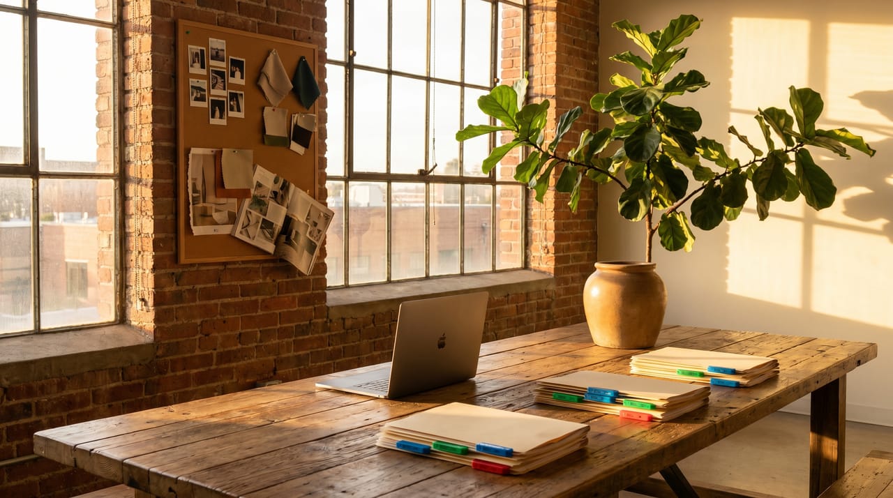 Agency owner orchestrating multiple client dashboards with AI agent icons handling tasks across each account