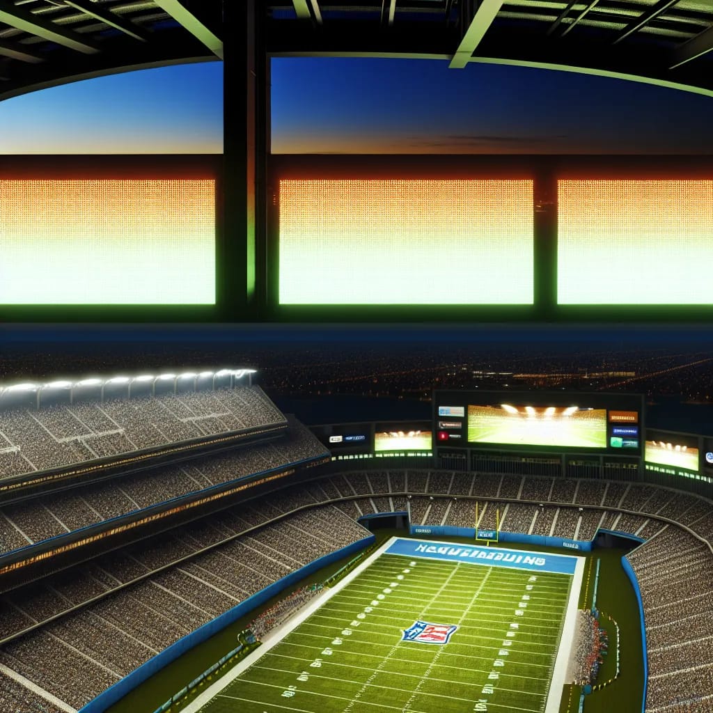 Super Bowl LX stadium illustration with AI ad icons and Anthropic-OpenAI logos trading punches