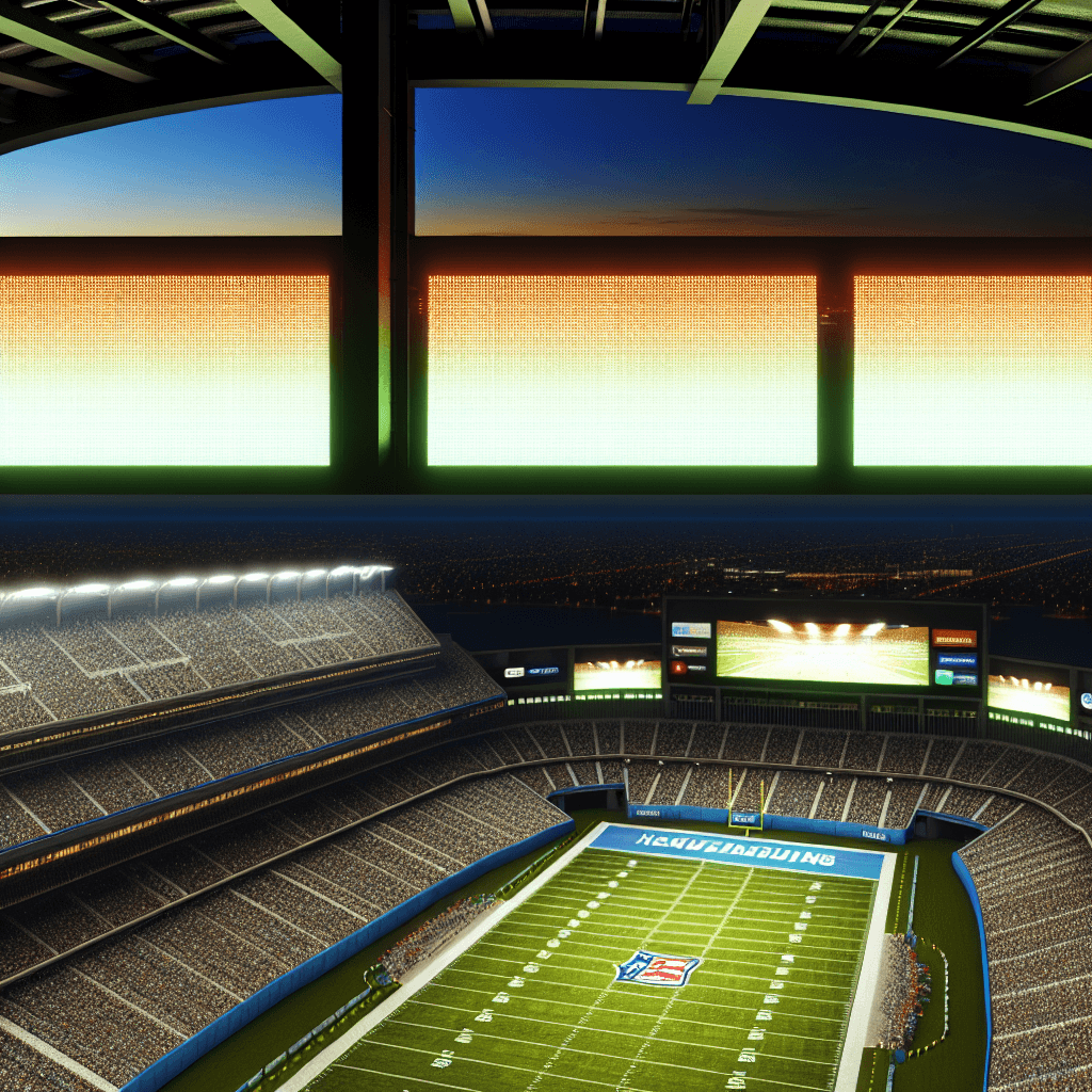 Super Bowl LX stadium illustration with AI ad icons and Anthropic-OpenAI logos trading punches