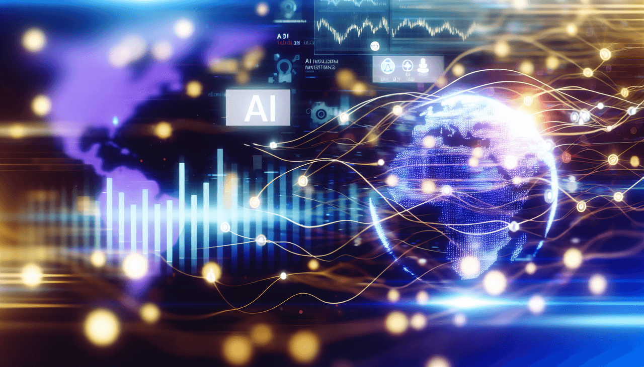 AI news roundup graphic with an email inbox dissolving into an AI agent, an office app grid, and a courtroom gavel