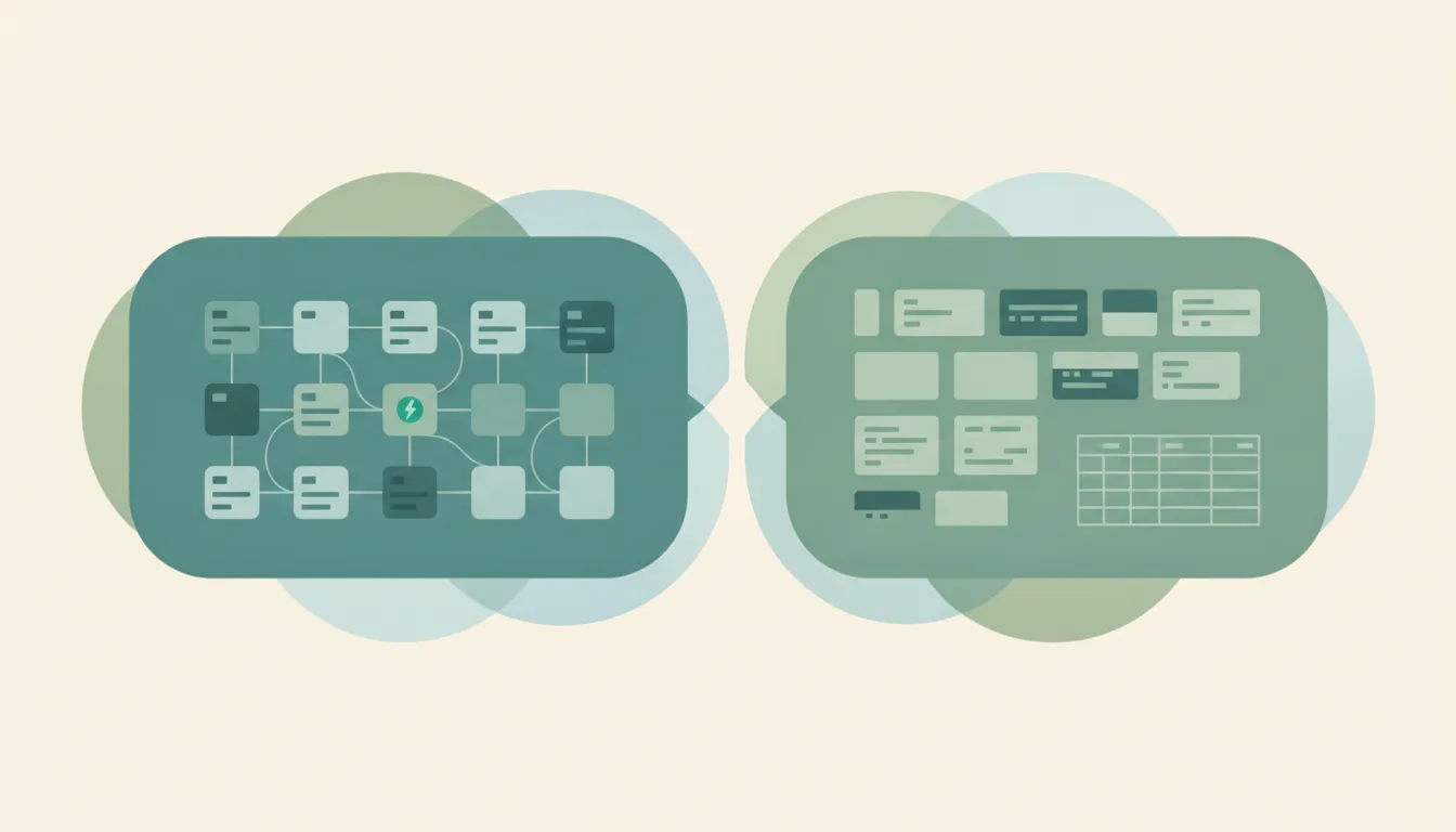 An Airtable icon and a Notion icon side by side, representing a comparison between the two productivity tools