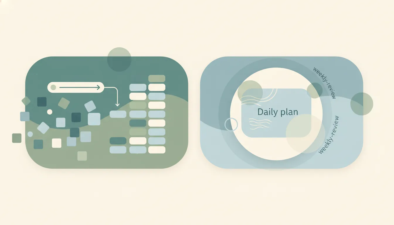 An Akiflow icon and a Sunsama icon side by side, representing a comparison between the two daily planning apps