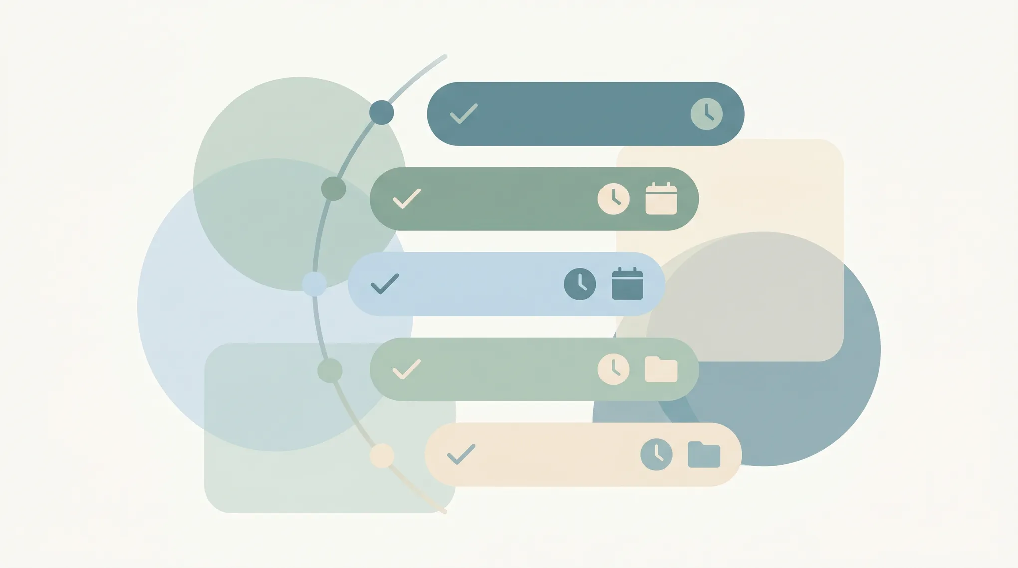 Grid of project management app icons floating above a task board representing seven Asana alternatives