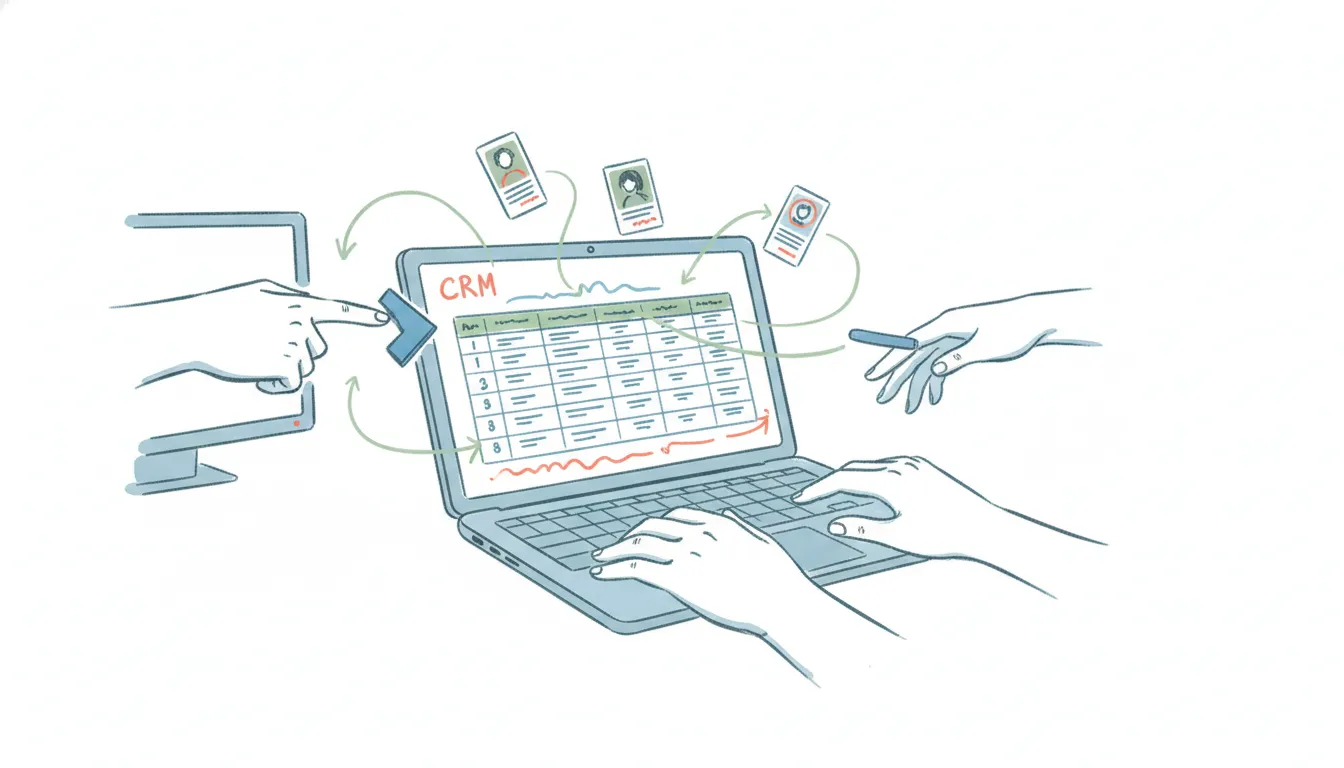 The Attio icon surrounded by alternative CRM app icons, representing a comparison of CRM options