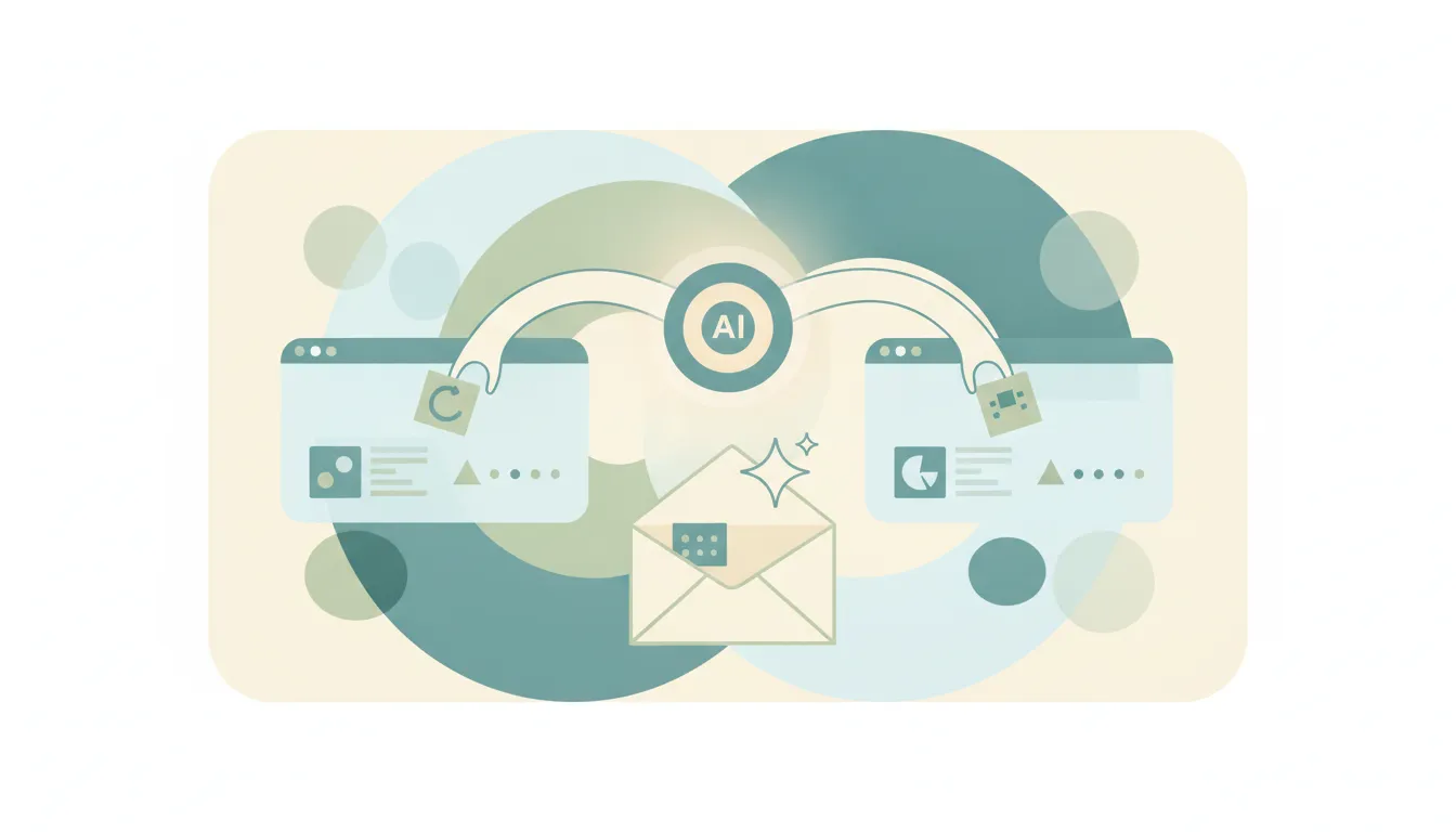 An AI agent node pulling daily metrics from Google Ads and Meta Ads icons and sending an emailed performance report