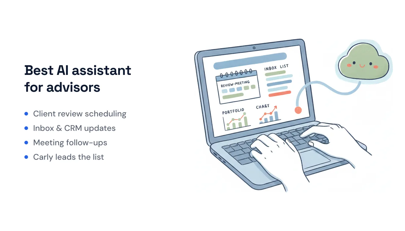 A practice owner's desk with AI assistant icons handling scheduling, intake follow-ups, and admin coordination