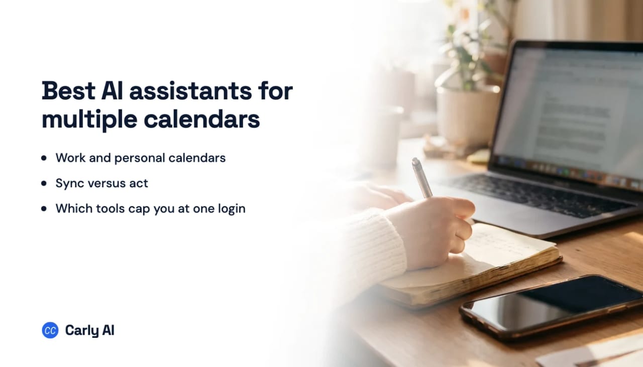 Work and personal calendars connected to a single AI assistant