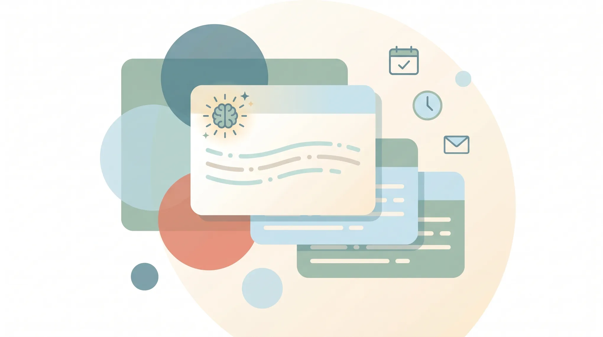Email draft window with an AI generator producing subject lines and message bodies on demand