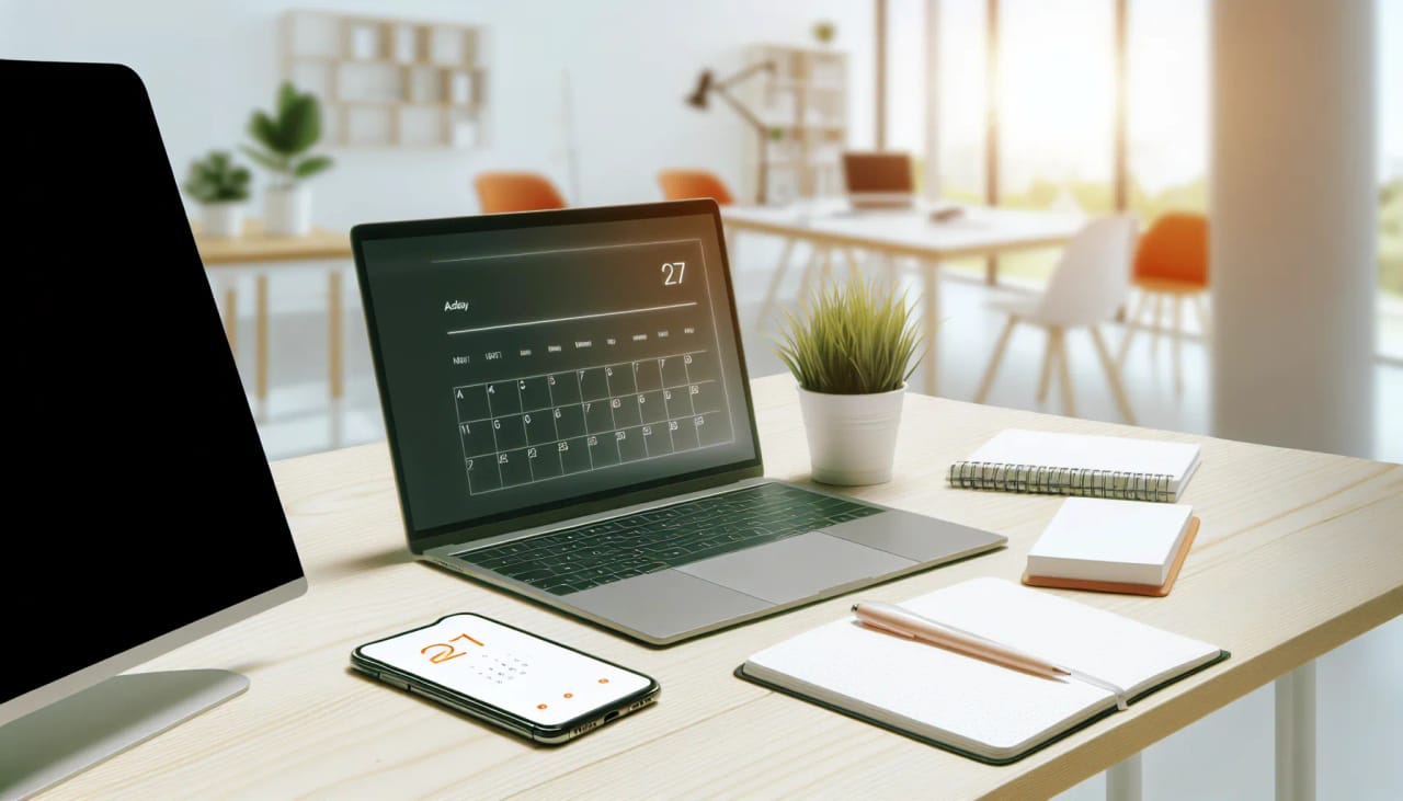 Recruiter workspace with candidate profile cards, interview calendar, and AI assistant icons sourcing and scheduling