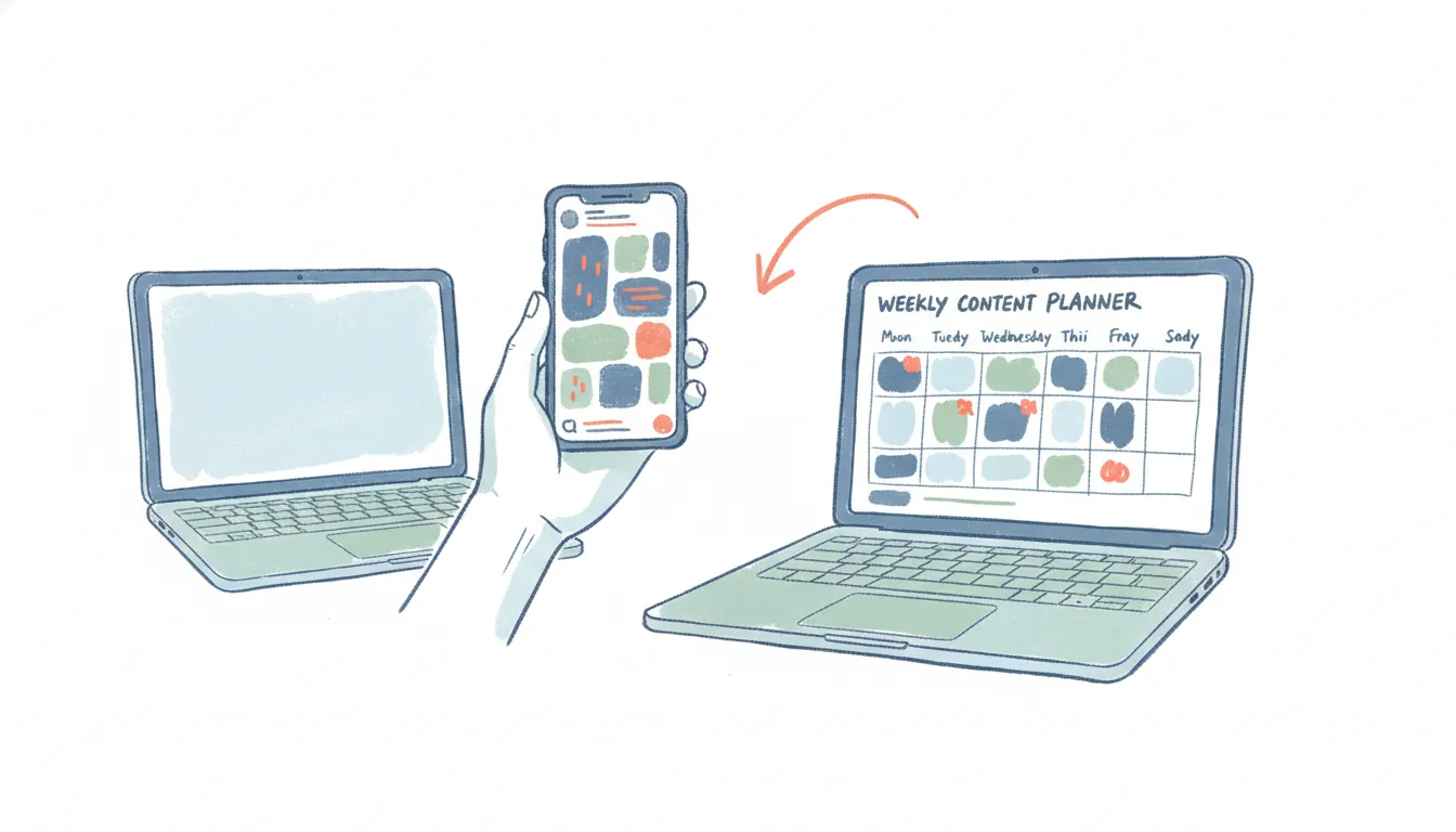 Illustration of social media channel icons stacked on a rising price meter, with alternative scheduling app icons arranged alongside