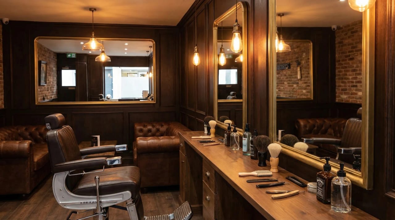 Salon and barbershop calendar showing booked chairs, stylists, and service slots representing the full business