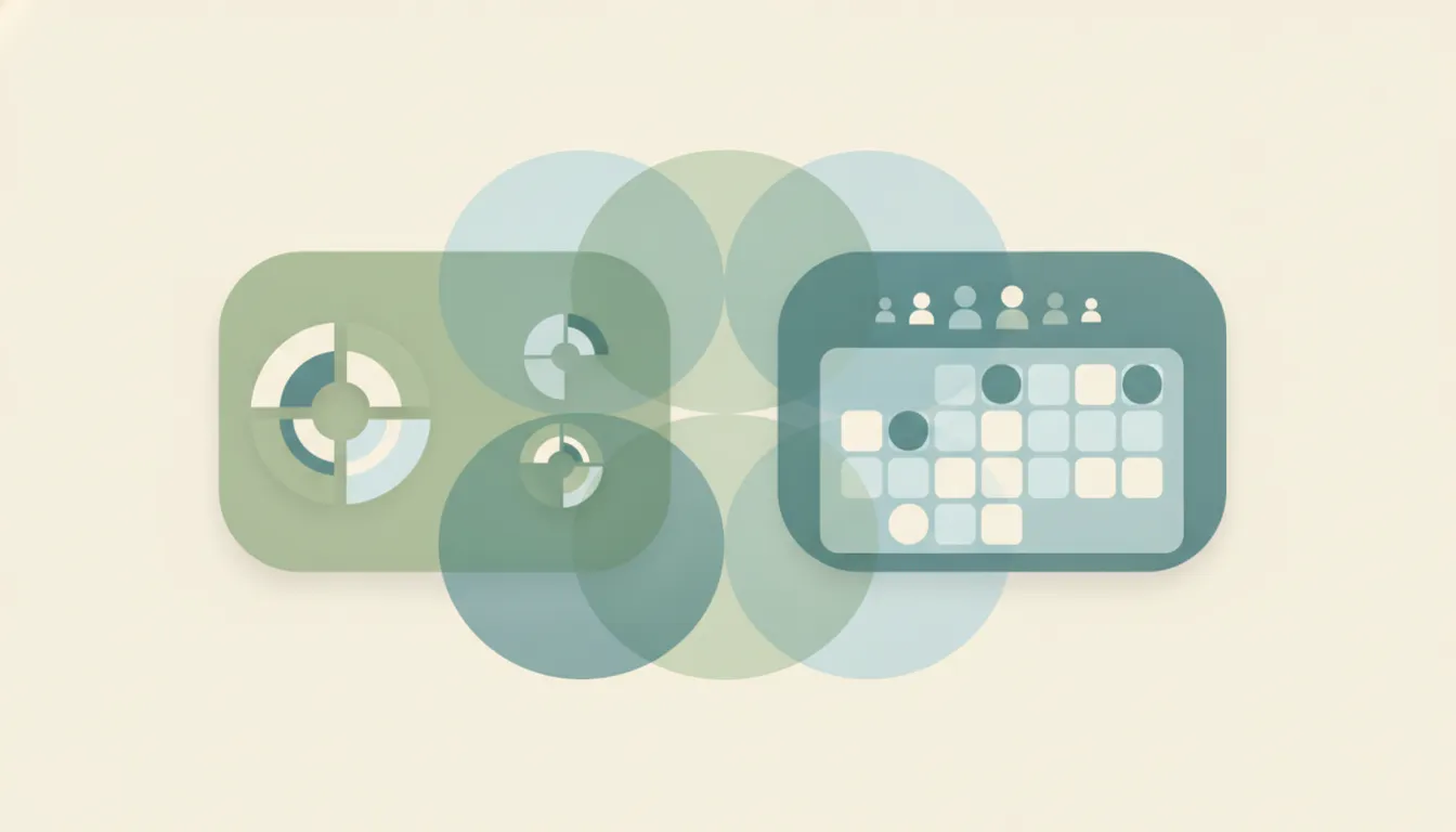 A Calendly icon and a Microsoft Bookings icon side by side, representing a comparison between the two tools