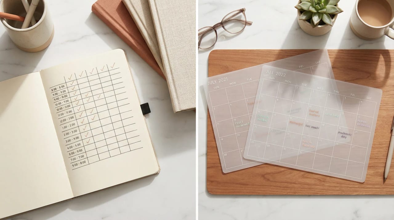 Calendly and SavvyCal booking interfaces shown side by side with a stylish versus marker and feature comparison