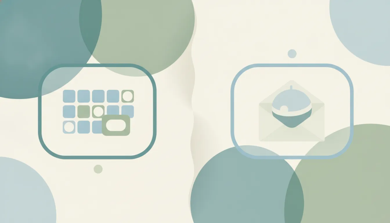 A Calendly booking link beside a faded email-bot icon, representing the discontinued x.ai scheduling assistant