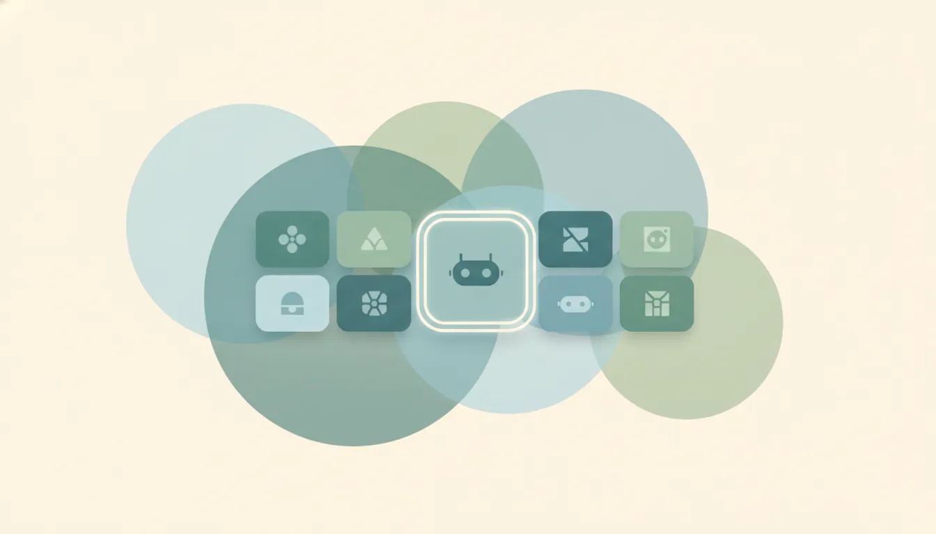 ChatGPT logo surrounded by alternative AI chatbot and assistant icons floating over a shared workspace