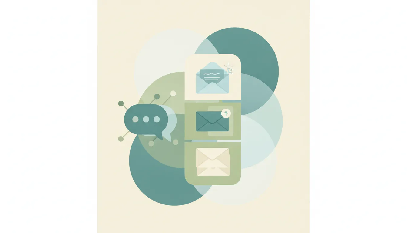 ChatGPT chat window beside an email inbox, illustrating ChatGPT used as an email assistant
