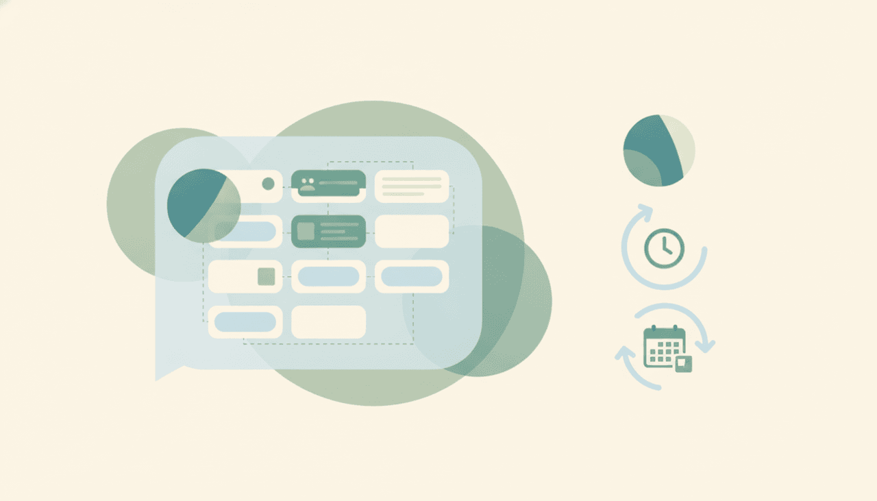 A content calendar planned by Claude in chat next to an assistant that schedules and publishes posts automatically