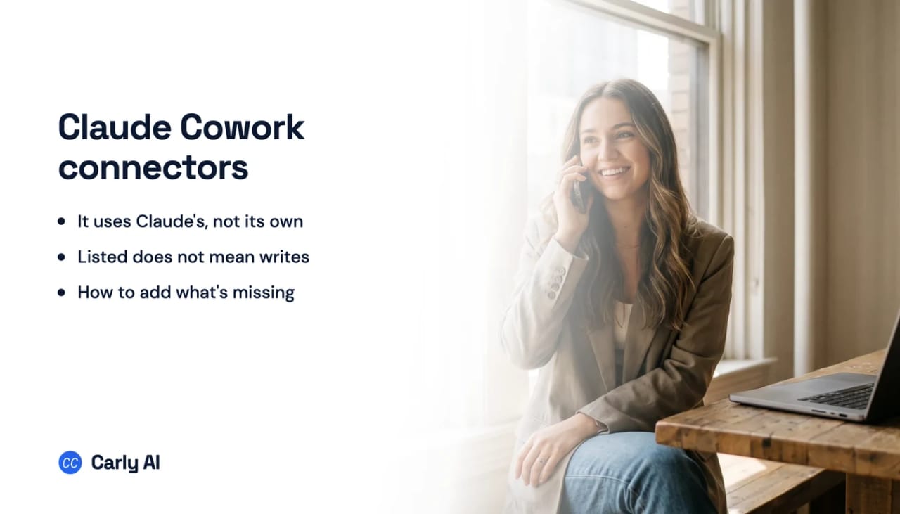 Connectors feeding a Claude Cowork task from several business apps