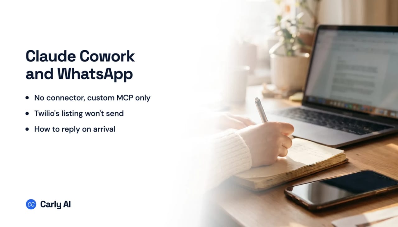 A WhatsApp thread reached by Claude Cowork through a custom MCP server