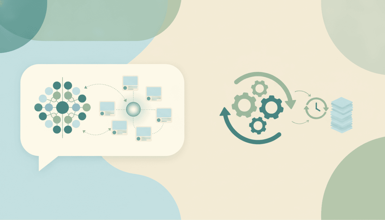 Claude-written social posts beside an autonomous agent scheduling and publishing them across platforms