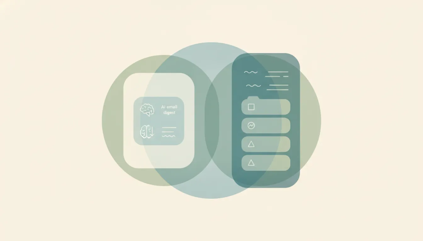 A Cora icon and a SaneBox icon side by side, representing a comparison between the two tools