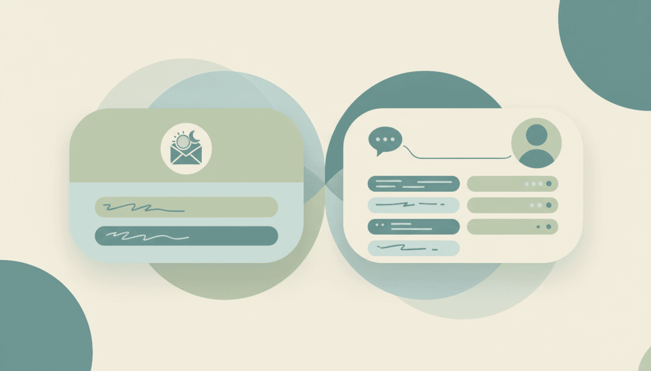 A Cora icon and a Shortwave icon side by side, representing a comparison between the two tools