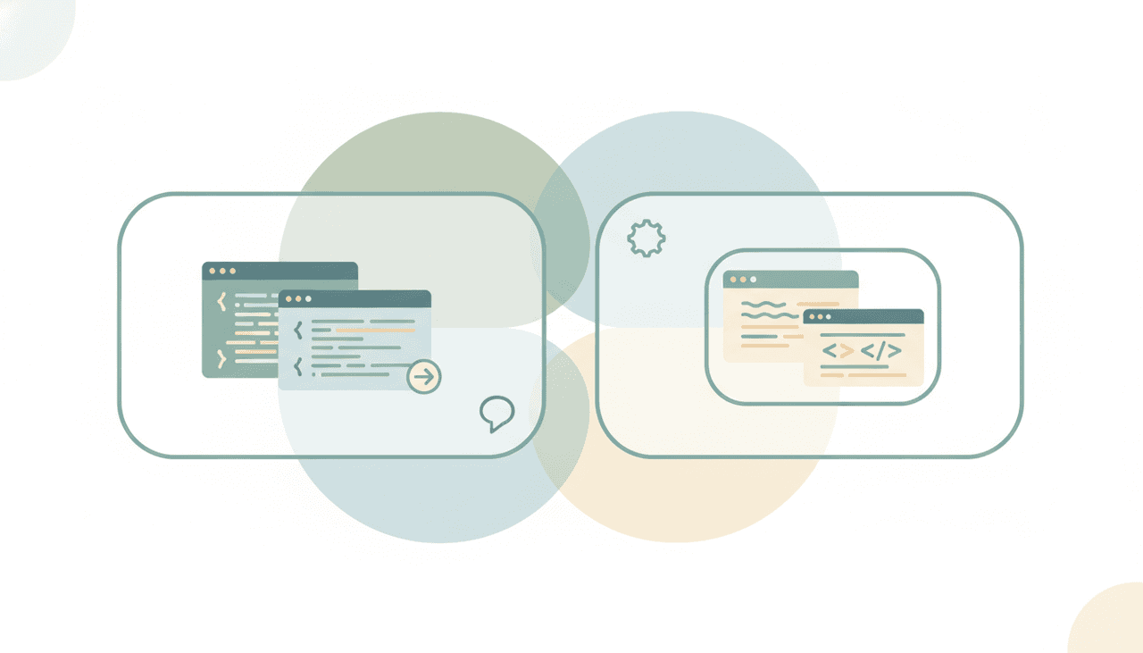 A Devin icon and a Manus icon side by side, representing a comparison between the two tools