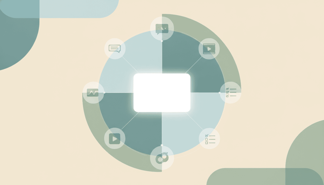 Grid of AI meeting notetaker app icons arranged around a meeting summary card representing Fathom alternatives