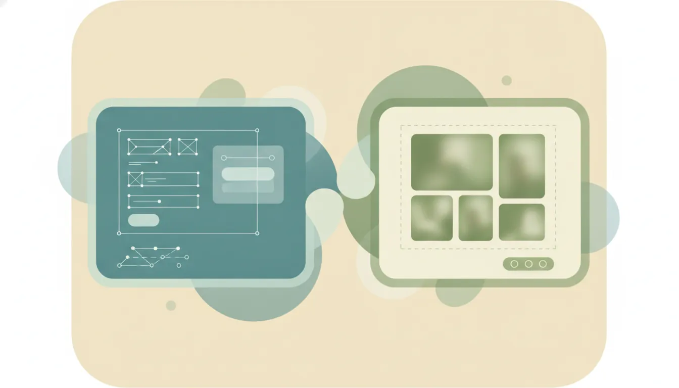 A Figma icon and a Canva icon side by side, representing a comparison between the two design tools