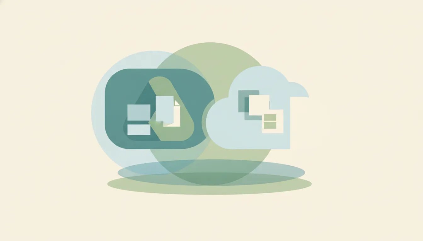 A Google Drive icon and a OneDrive icon side by side, representing a comparison between the two tools