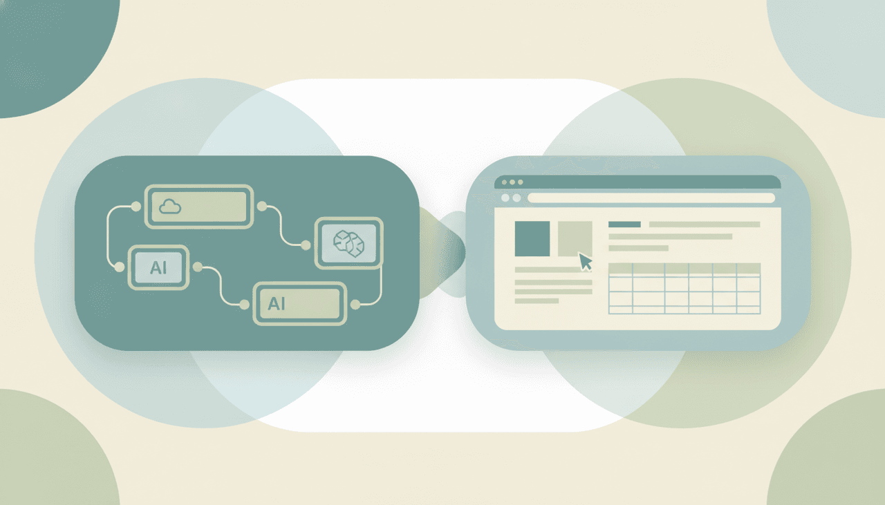 A Gumloop icon and a Bardeen icon side by side, representing a comparison between the two tools