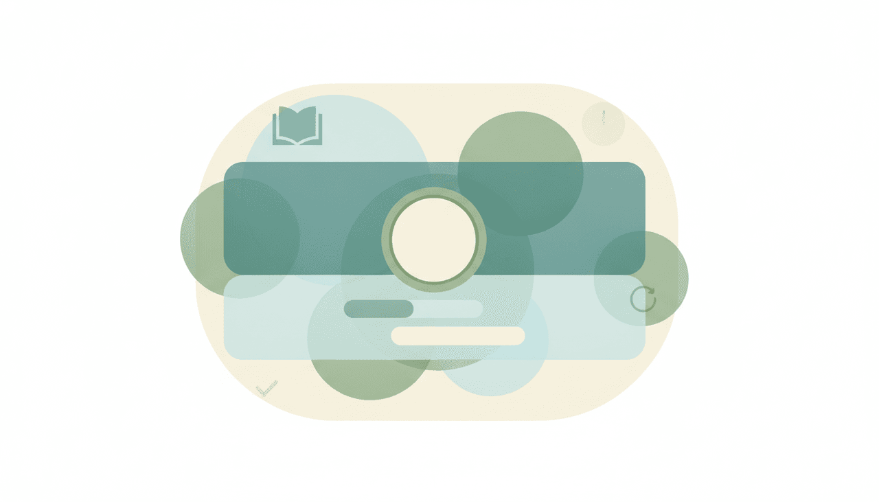 A profile card with a wide horizontal banner panel above a circular photo