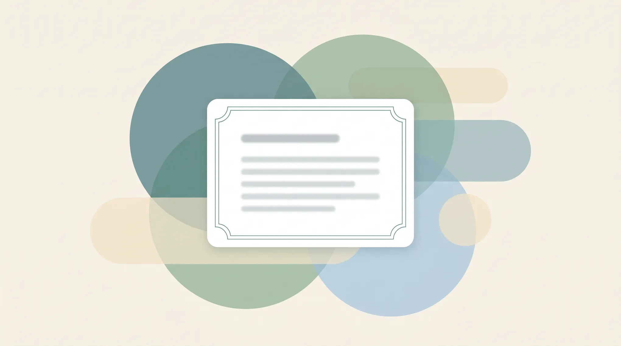 Illustrated Google Docs page with decorative border frames and formatting icons surrounding a sample document layout