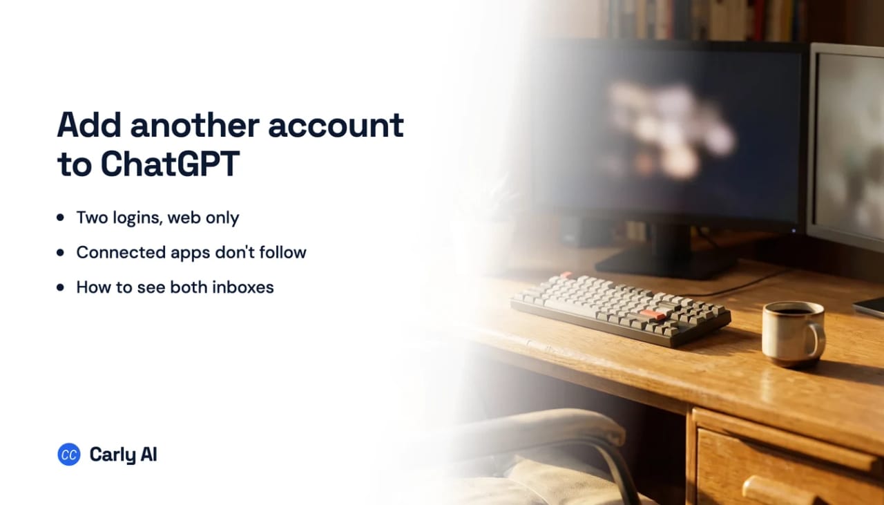 Two ChatGPT accounts side by side in the account switcher