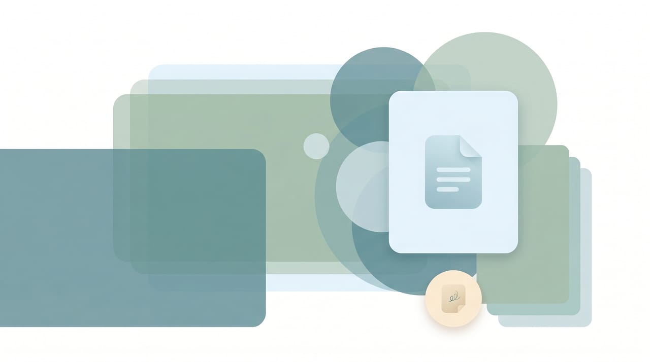 Stack of Google Docs pages with page numbers visible in the footer and header positions